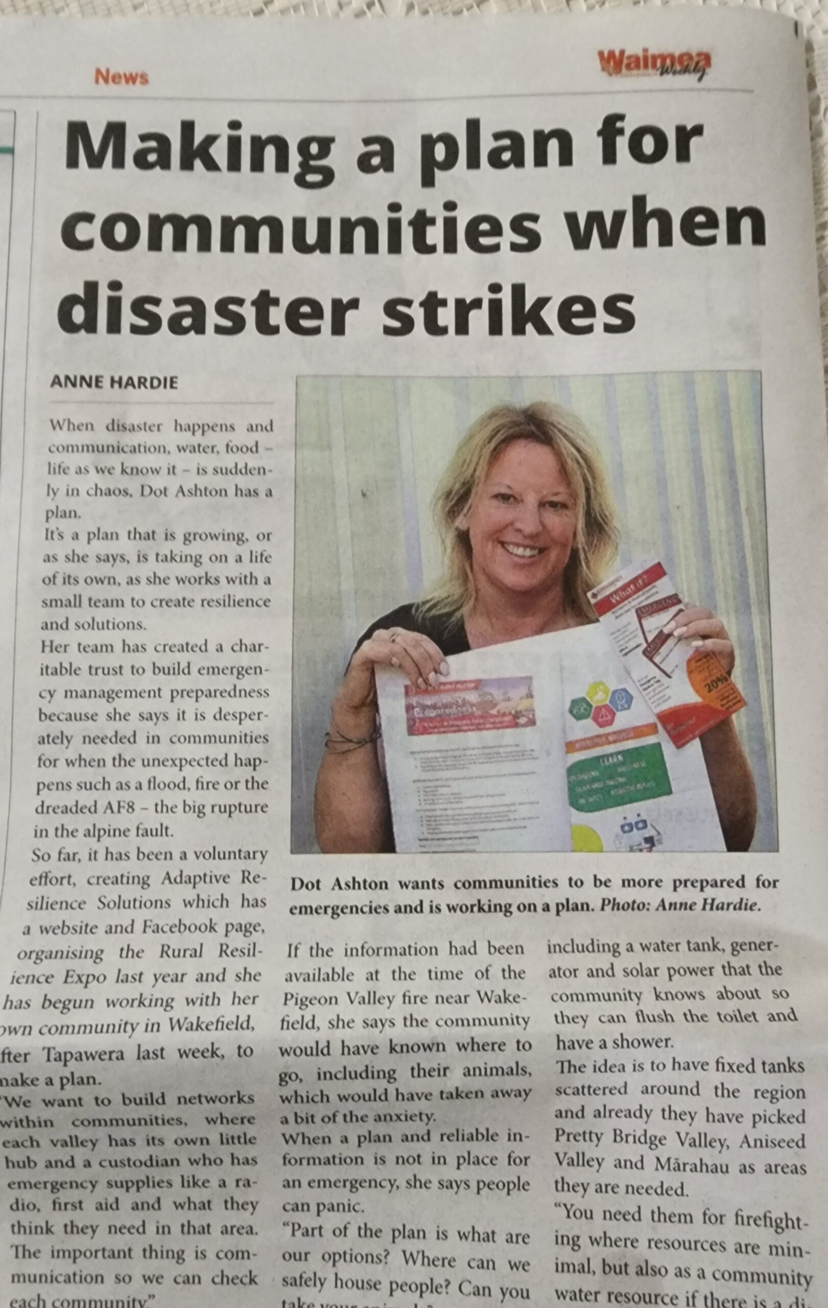 Assisting Communities with emergency planning